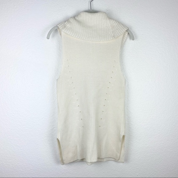 KOBI HALPERIN Sleeveless Turtleneck Sweater, Cream - Picture 4 of 5